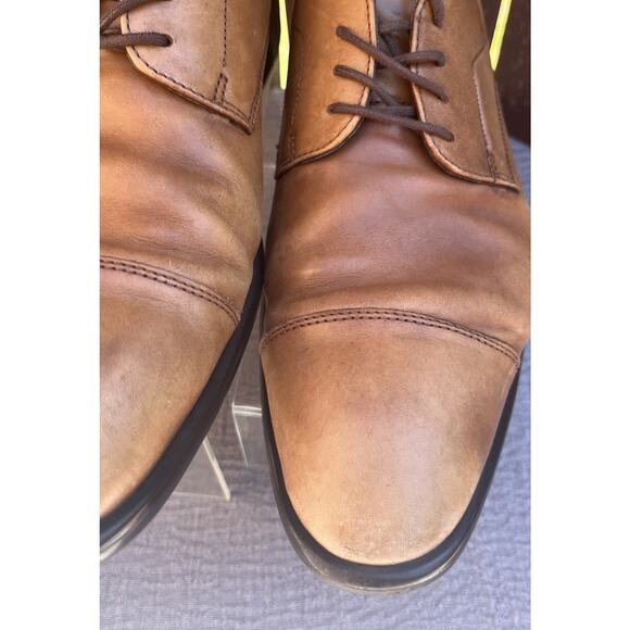 Men\'s Ecco Brown Leather Cap Toe Oxfords Dress/Business Shoes Size 9-9.5 EU 43 main image 6